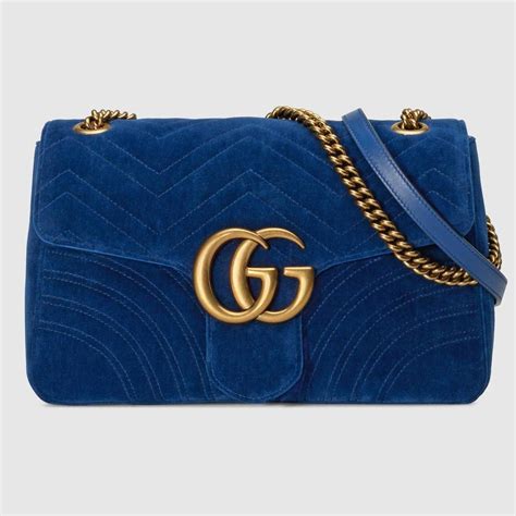 gucci blue velvet|borsa marmont gucci.